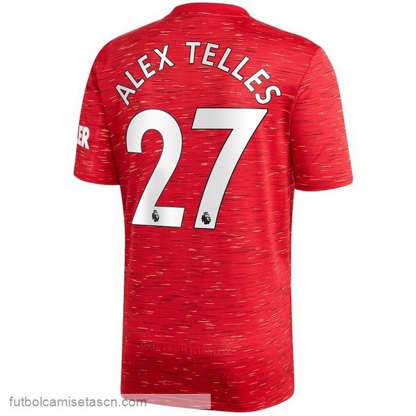 Camiseta Manchester United NO.27 Alex Telles 1ª 2020/21 Rojo